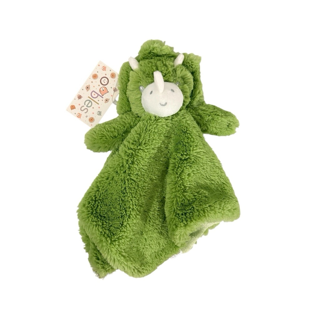 Oobles Lovey Dino‎ Green Soft Baby Toy Rattle Danbar NEW!!